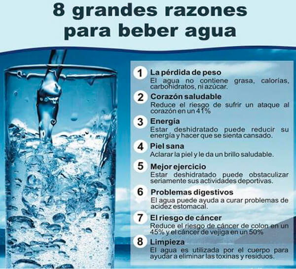 8 razones para beber agua