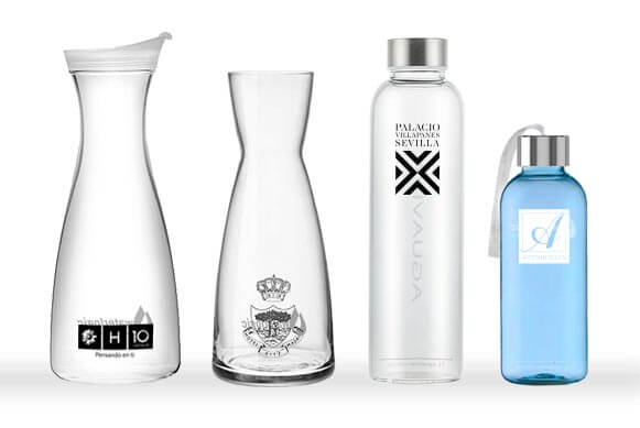 Botellas personalizadas para oficinas y spa